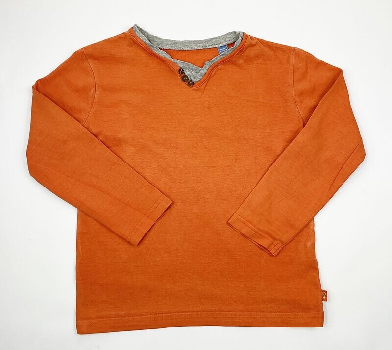 OKAIDI - Tee-shirt ML orange col 2 en 1 - 5 ans