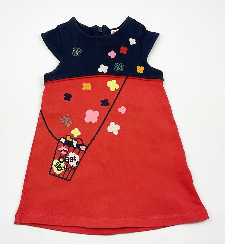 DU PAREIL AU MÊME - Robe japonaise rouge et bleu marine - 12 mois