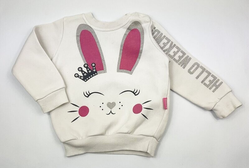 BABY SPORT - Sweat blanc Lapin - 18 mois