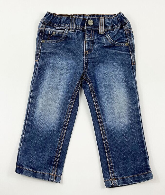 KIDKANAI - pantalon jean bleu broderies sur les poches - 18 mois