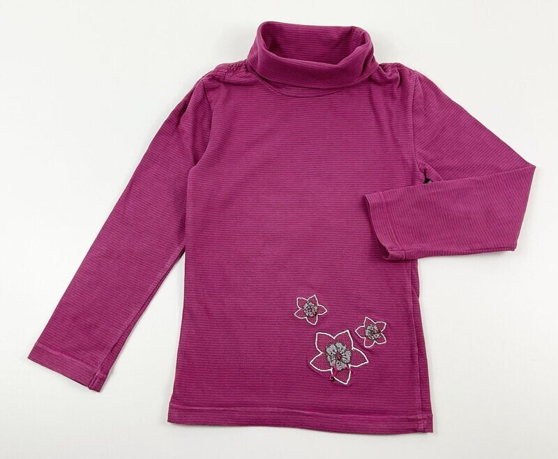 VINYL FRAISE - Sous-pull rose fuchsia à rayures - 6 ans