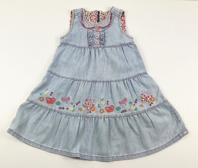 SANI - robe légère jean avec fleurs - 3 ans