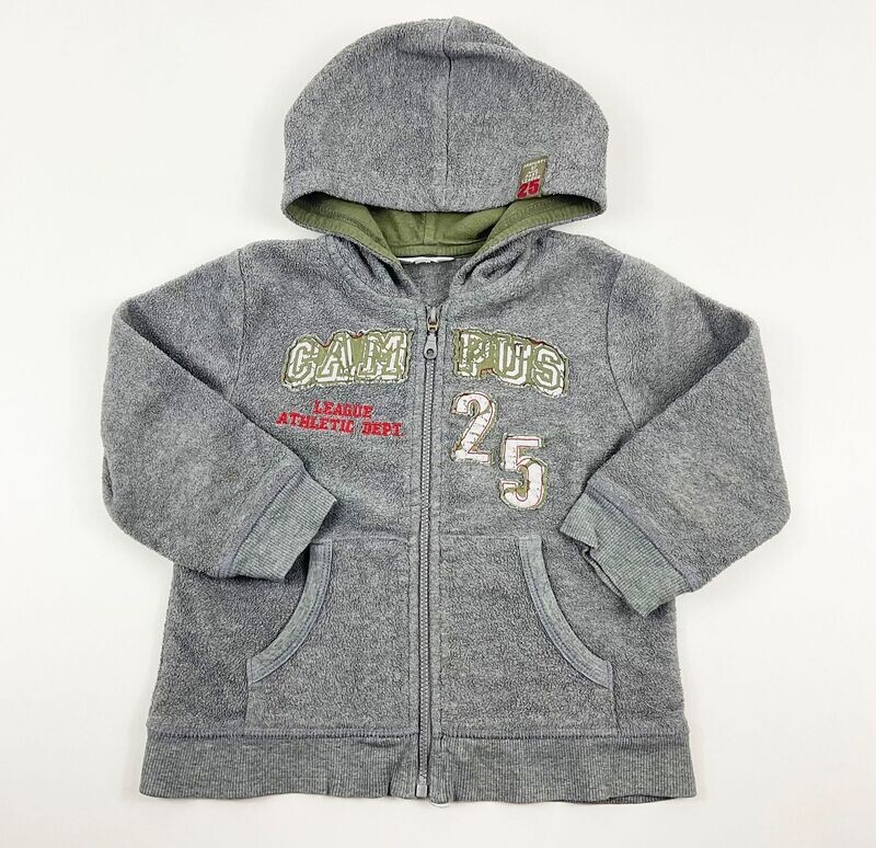 KIDAKANAI - sweat gris polaire campus 25 - 3 ans