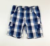 IN EXTENSO - Short slim cargo à carreaux bleu/blanc - 4 ans