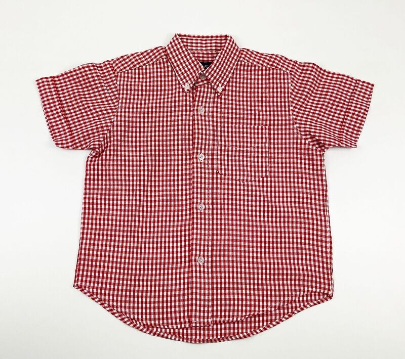 C.F.K. - chemise vichy rouge/blanc - 4 ans