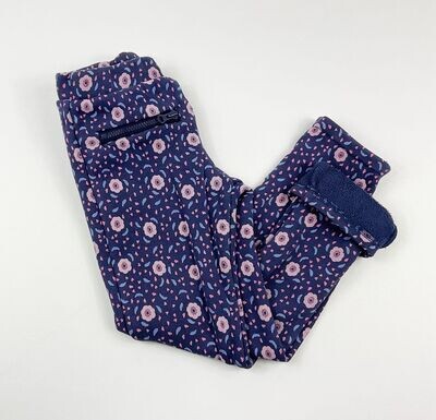 DU PAREIL AU MÊME - Legging chaud fourré violet imprimé fleurs - 4 ans