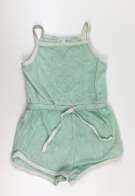 H&M - combi-short en éponge vert menthe - 18 mois