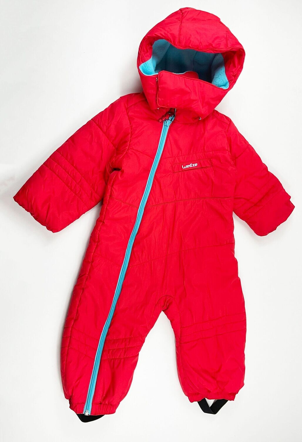 WED'ZE - Combinaison ski rouge et bleu intérieur polaire - 18 mois