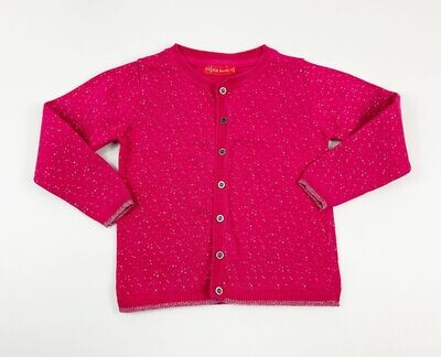 TISSAIA - Gilet rose fuchsia avec points argentés - 3 ans