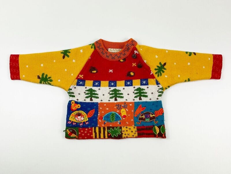 DU PAREIL AU MÊME - Pull vintage de Noël multicolore - 3 mois