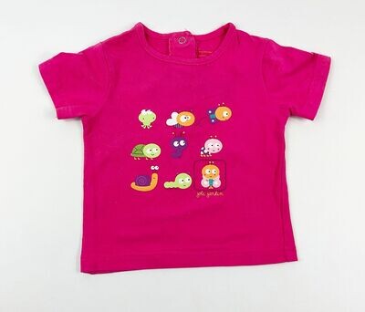 TOUT SIMPLEMENT - Tee-shirt MC rose fuchsia avec des animaux - 6 mois