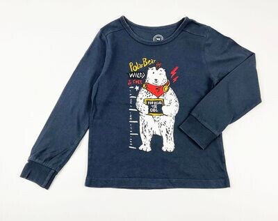 LA COMPAGNIE DES PETITS - Tee-shirt ML gris avec un ours polaire stylé - 5 ans