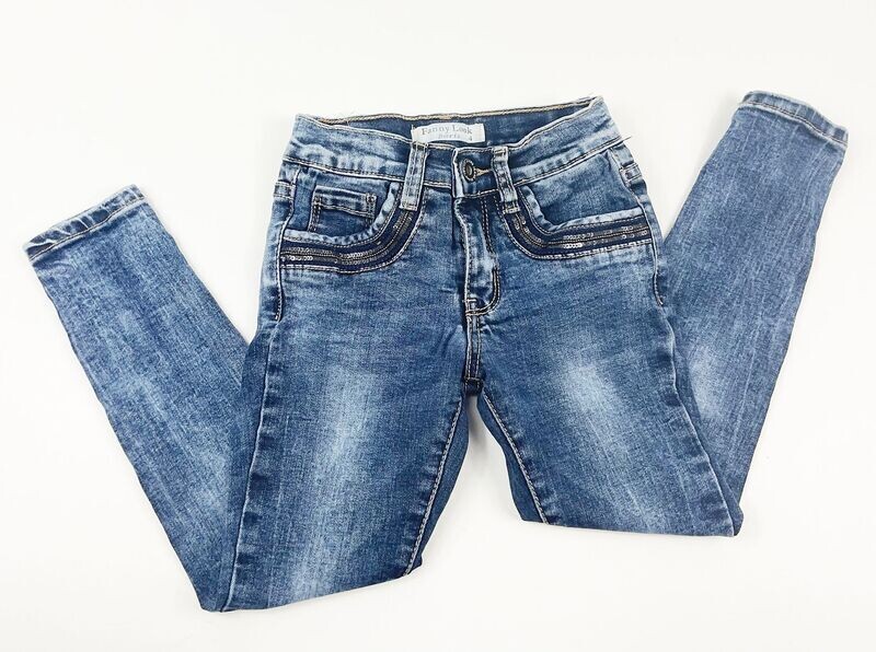 FANNY LOOK Paris - pantalon jean perles slim - 4 ans