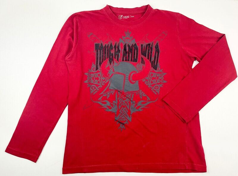 GEMO - tee-shirt ML rouge tough and wild - 14 ans