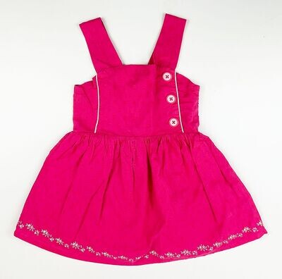 SERGENT MAJOR - robe courte à fleurs rose fuchsia - 4 ans