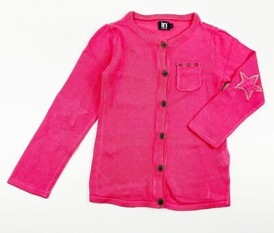 IN EXTENSO - Gilet rose coudières étoiles avec poche - 3 ans