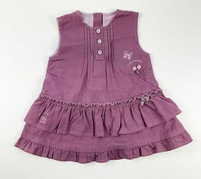 ALPHABET - robe violette sans manche lovely butterfly - 6 mois