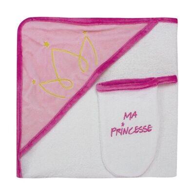 Sortie de bain + gant PRINCESSE