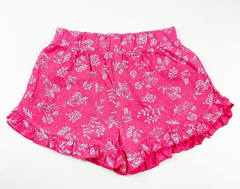 DISNEY - Short so girly rose avec décorations fleuris - 8 ans