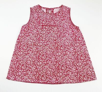 ARTHUR ET FÉLICIE - Blouse sans manche rose fleuri avec une poche - 5 ans