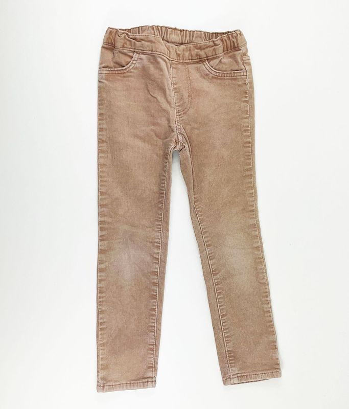 H&M - Jegging en velours côtelé beige - 4 ans