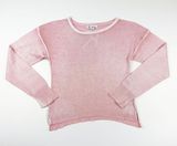 KOOKAÏ - pull fin rose avec effet délavé logo dans le dos - 8 ans