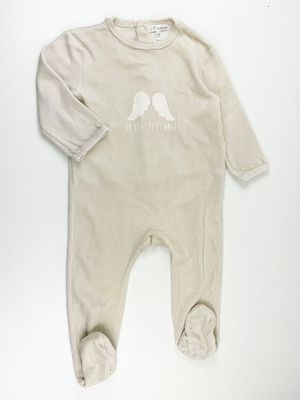 KITCHOUN - pyjama velours beige petit ange - 18 mois