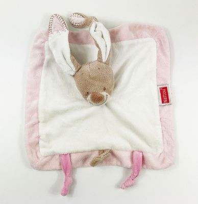 NATTOU - Doudou lapin grandes oreilles rose/blanc/beige