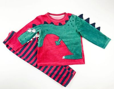 DU PAREIL AU MÊME - Pyjama en velours avec un dinosaure rigolo - 4 ans