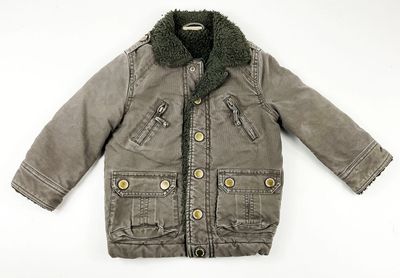 DU PAREIL AU MÊME - Manteau marron fourré avec plusieurs poches - 3 ans