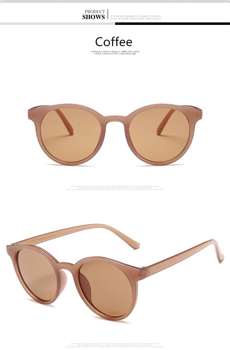 Round Sunglasses Women Brand Designer Vintage