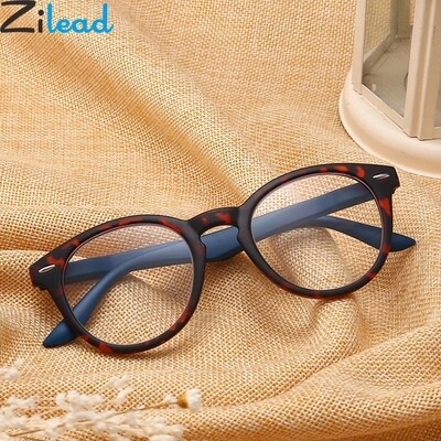 Retro Leopard Oval Frame Reading Glasses