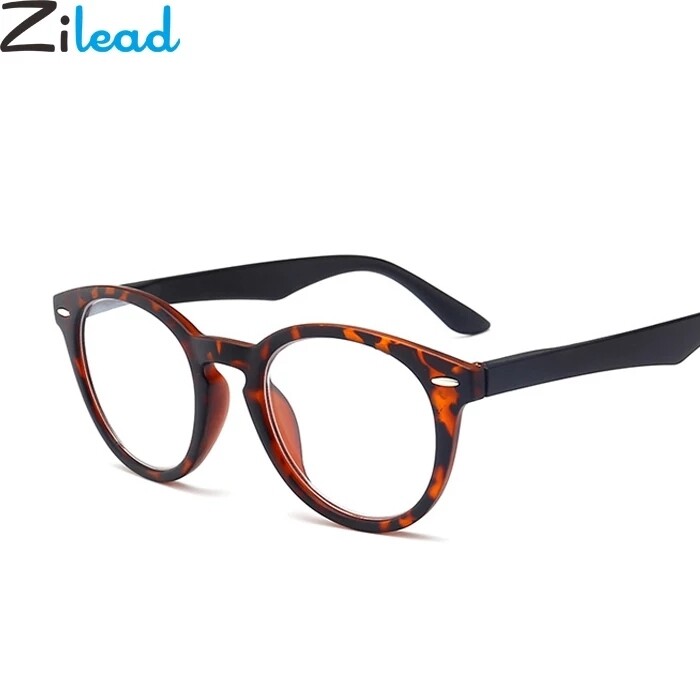 Retro Leopard Oval Frame Reading Glasses