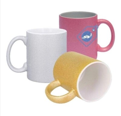 Taza glitter personalizada con tu propio diseño