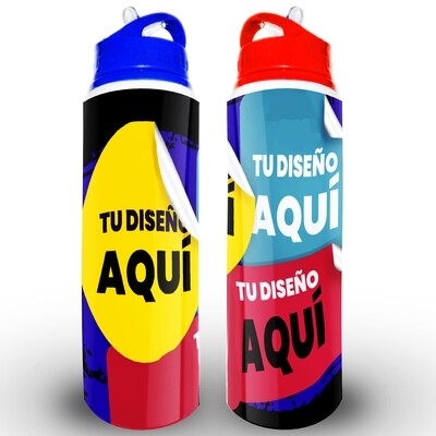 Termo de aluminio personalizado con tu propio diseño de 750 ml