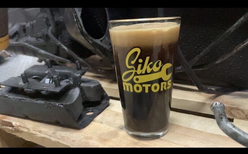 Siko Motors Wrench Logo pint glass