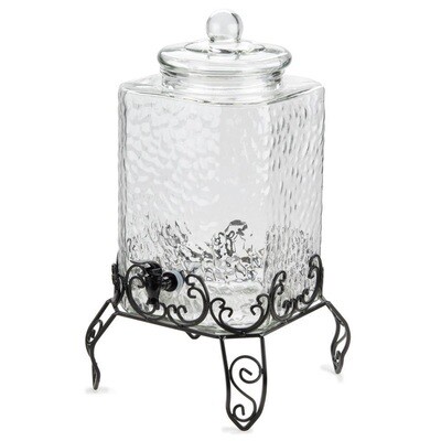 Drink Dispenser with wrought iron base