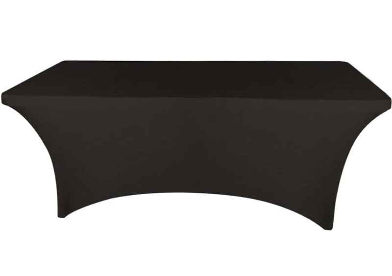 6ft Black Stretch Tablecloth