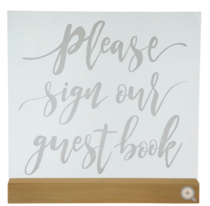 Guest book sign