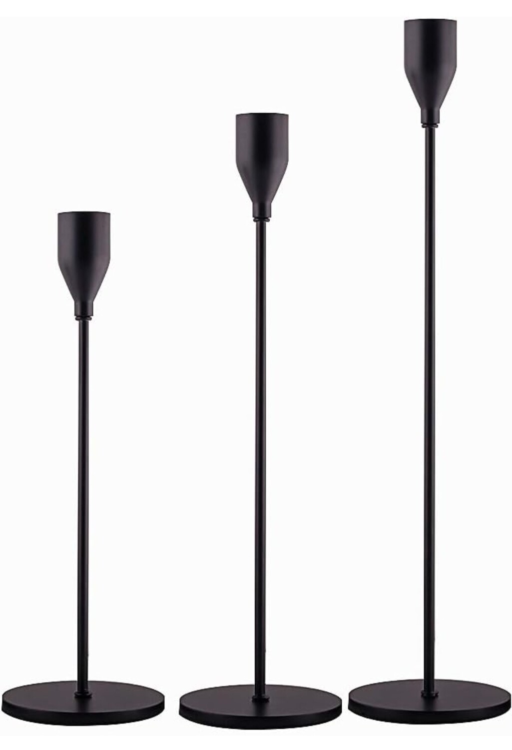 Black candle holders