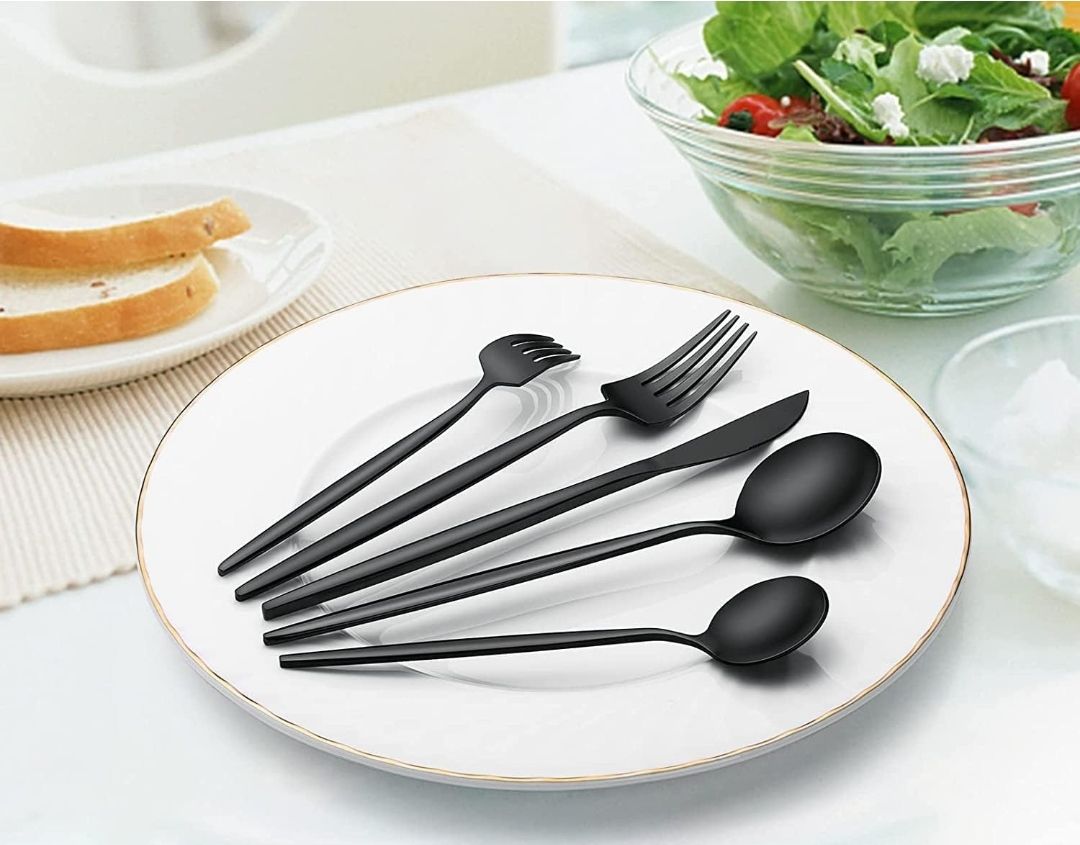 Black Modern Silverware
