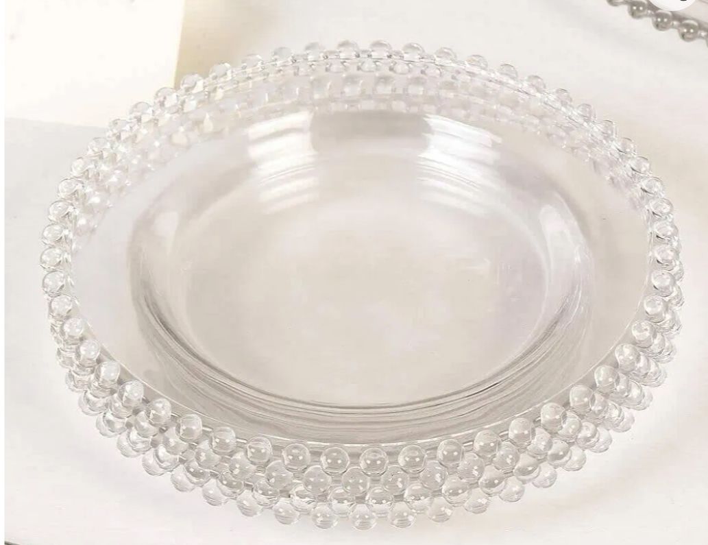 Clear Beaded Charger