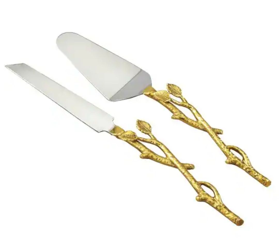 Leaf Design Cake Cutting Set