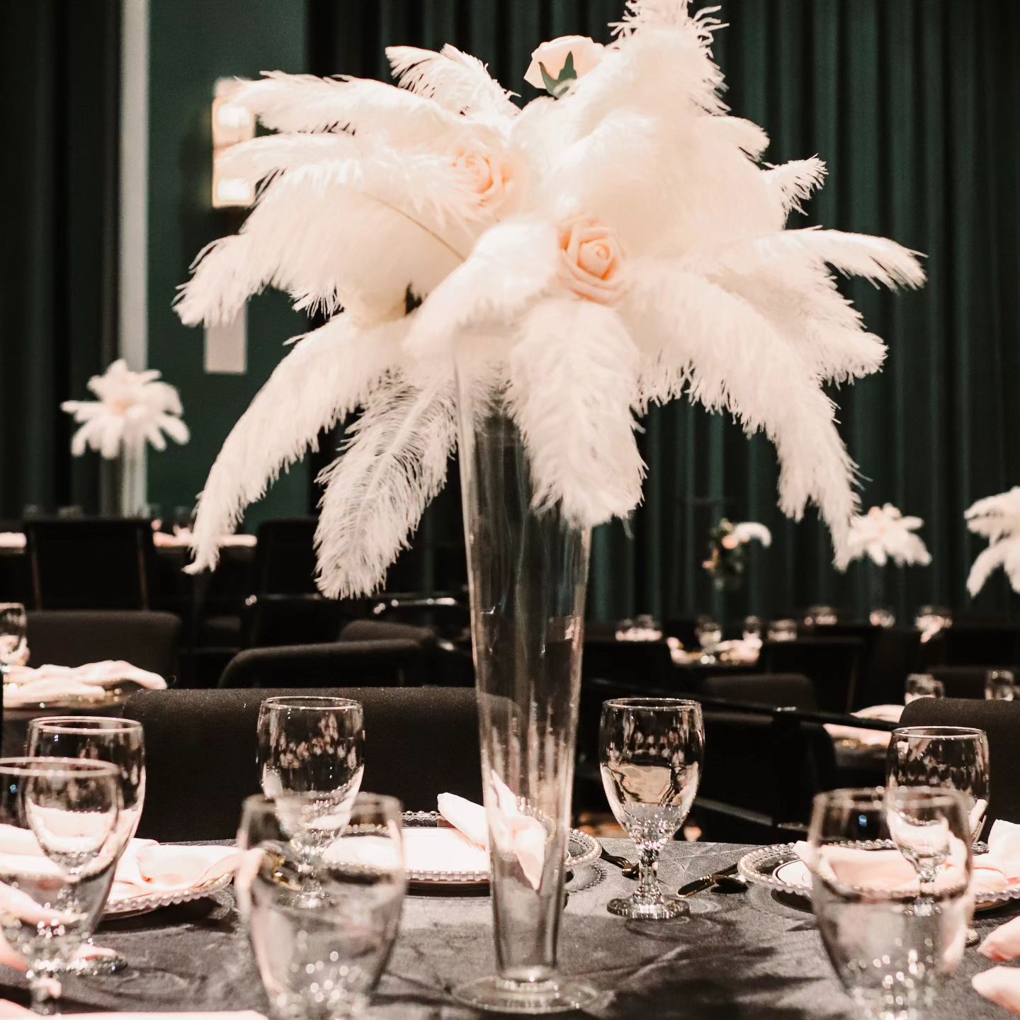 White Feather Centerpiece