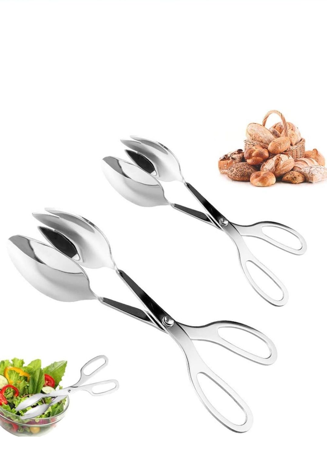 Silver Salad Tongs