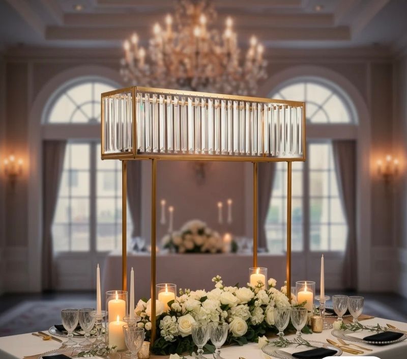 Crystal Pendant Flower Stand