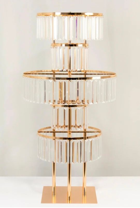 5 Tier Crystal Pendant Flower Stand