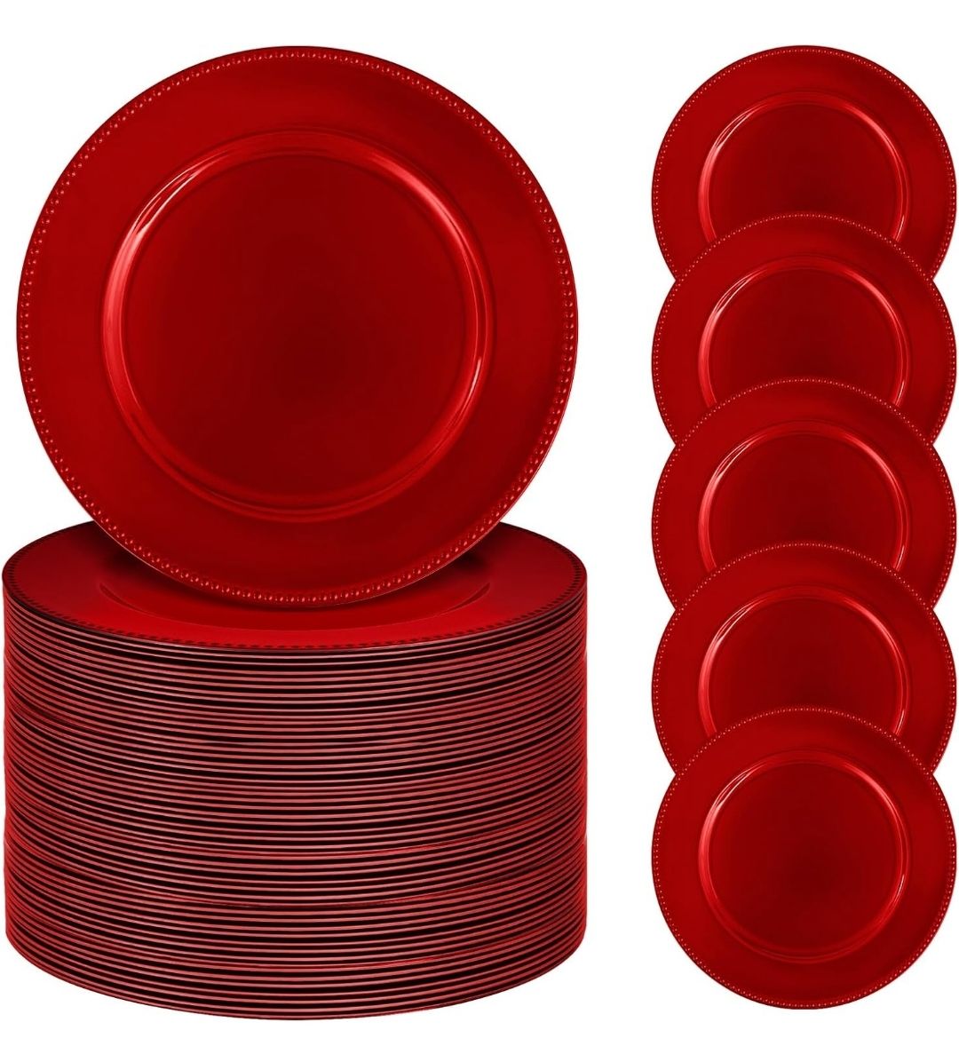Red Charger Plate Set (10)