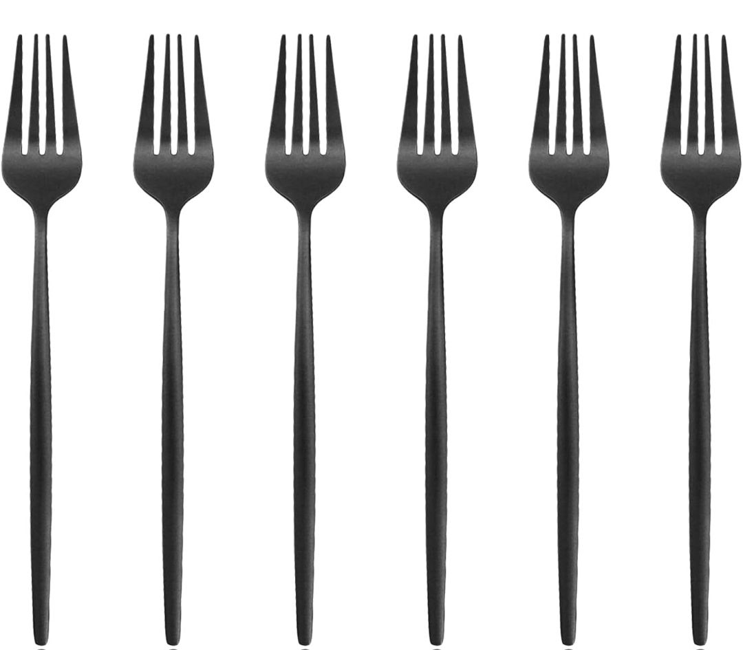 Black Salad Fork Set (10)