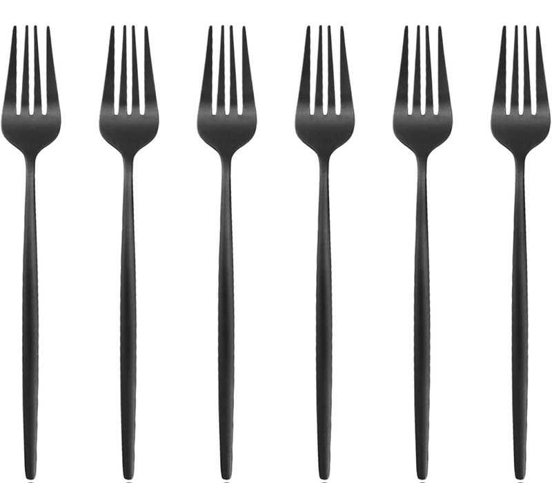 Black Salad Fork Set (10)
